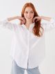 Shirt Collar Straight Long Sleeve Oversize Women's Tunic