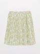 Elastic Waist Patterned Girl Skirt