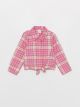 Long Sleeve Plaid Patterned Baby Girl Shirt