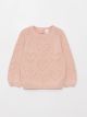 Crew Neck Patterned Baby Girl Knitwear Sweater