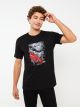 Crew Neck Short Sleeve Printed Combed Cotton Men's T-shirt