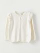 Crew Neck Long Sleeve Basic Baby Girl Tricot Cardigan