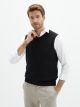 V Neck Sleeveless Straight Men's Sweater