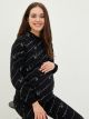 Printed Long-Sleeve Maternity Hoodie