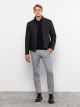 Slim Fit Turtle Neck Men's Faux Leather Jacket