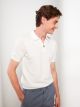 Polo Neck Short Sleeve Men's Tricot Sweater