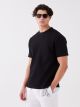 Crew Neck Short Sleeve Combed Cotton Men's T-shirt