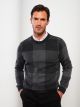 Crew Neck Long Sleeve Men's Tricot Sweater