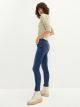 Normal Rise Skinny Fit Rodeo Jean Trousers For Women With Pocket Detail