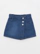 Elastic Waist Baby Girl Jean Short Skirt