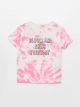 Crew Neck Printed Short Sleeve Girl T-shirt