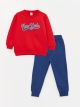 Crew Neck Long Sleeve Baby Boy Sweatshirt and Trousers 2-Pack Set