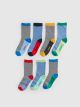 Patterned Boy Socket Socks 7-pack