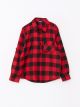 Plaid Gabardine Long Sleeve Boy Shirt