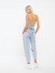 Women's High Waisted Slouchy Regular Denim Trousers