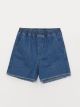 Basic Girl Jean Short With Waist Elastic