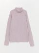 Turtleneck Basic Long Sleeve Girl Tricot Sweater