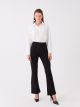 Elastic Waist Regular Bell-Bottoms Women's Trousers