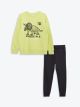 Crew Neck Printed Long Sleeve Boy Sweatshirt and Sweatpants