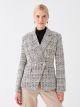 Plaid Long Sleeve Tweed Women's Blazer Jacket