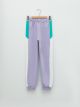 Elastic Waist Color-Blocked Girl Jogger Sweatpants