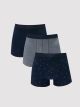 Standard Fit Elastic Fabric Men's Boxer 3-Pack