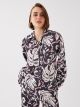 Patterned Long Sleeve Oversize Women's Shirt