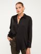 Buttoned Regular Long Sleeve Satin Women's Shirt