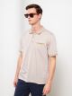 Polo Neck Short Sleeve Patterned Men's T-Shirt