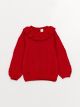 Crew Neck Patterned Baby Girl Knitwear Sweater