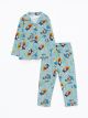 Polo Neck Long Sleeve Disney Printed Baby Boy Pajama Set