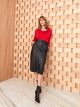 Women's Slim Fit Plain Leather Look Skirt