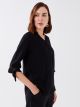 Johnny Collar Regular Women's Blouse