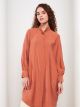 Shirt Collar Straight Long Sleeve Women's Tunic