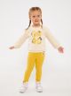 Crew Neck Long Sleeve Printed Baby Girl Sweatshirt and Tights 2-Pack Set