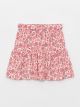 Elastic Waist Patterned Girl Skirt