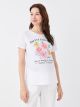 Crew Neck Printed Short Sleeve Maternity T-shirt