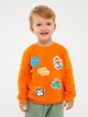 Poncho Crew Neck Printed Baby Boy Sweatshirt