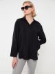 Plain Long Sleeve Oversize Women's Shirt