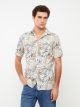 Regular Fit Short Sleeve Patterned Men's Shirt