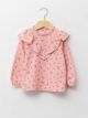 Crew Neck Long Sleeve Patterned Cotton Baby Girl Blouse