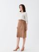 Women's Zipper Waist Straight Skirt