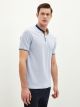 Grandad Collar and Short Sleeve Pique T-Shirt