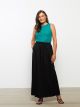 Elastic Waist Straight A-Line Viscose Women's Skirt