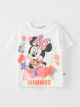 Crew Neck Minnie Mouse Printed Short Sleeve Girls T-Shirt