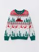 Crew Neck Christmas Themed Long Sleeve Boy Knitwear Sweater