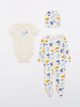 Crew Neck Printed Cotton Baby Boy Hospital Outlet Set of 3