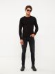 Crew Neck Long Sleeve Men's Tricot Sweater