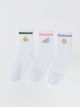 Printed Women's Socket Socks 3-Pack