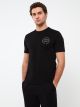 Crew Neck Short Sleeve Printed Combed Cotton Men's T-shirt